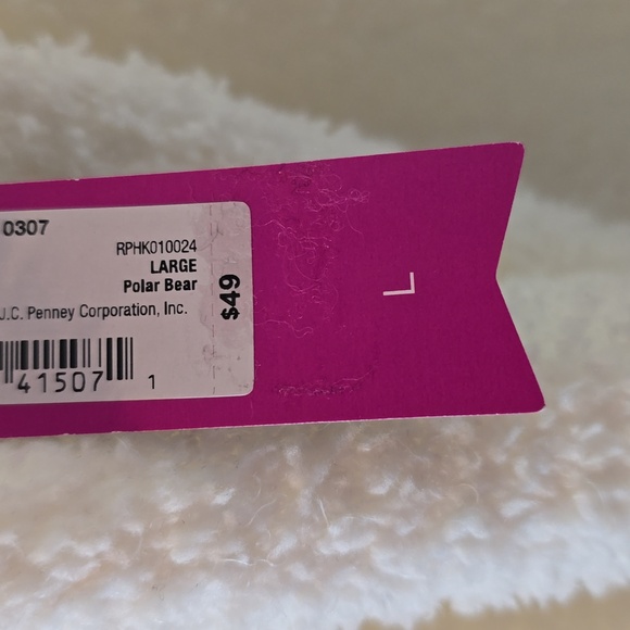 AMBRIELLE BRAND WOMEN'S "POLAR BEAR" WHITE WARM, SOFT ROBE SIZE LARGE - Picture 7 of 16